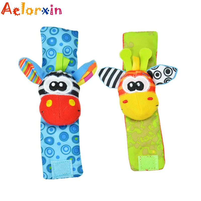 Sonajeros de juguete para beb&eacute;s de 0 a 3 a&ntilde;os, calcetines de animales con correa para la mu&ntilde;eca y sonajero para pies de beb&eacute;, correa para la mu&ntilde;eca-3