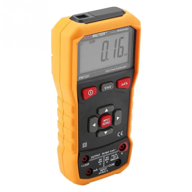 Цифровой калибровщик PEAKMETER PM7221 цифровой постоянного напряжения 0-10 в 0-24 мА тестер
