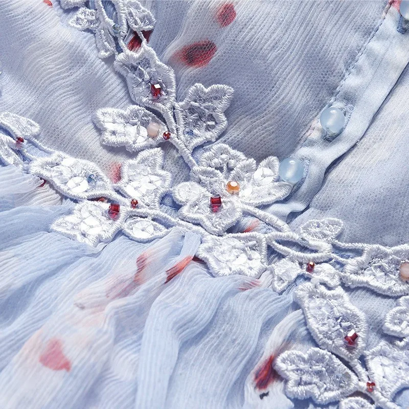 Женское платье с вышивкой TWOTWINSTYLE весеннее асимметричное воротником стойкой