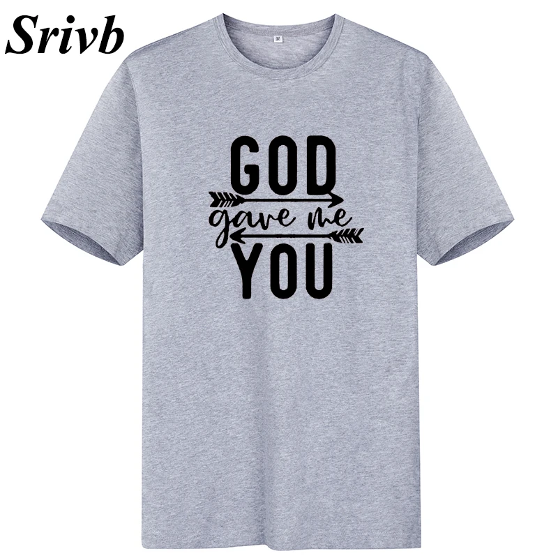 Srivb God Gove Me You новая футболка Топ Женская летняя хлопковая Kawaii Camiseta Mujer плюс размер