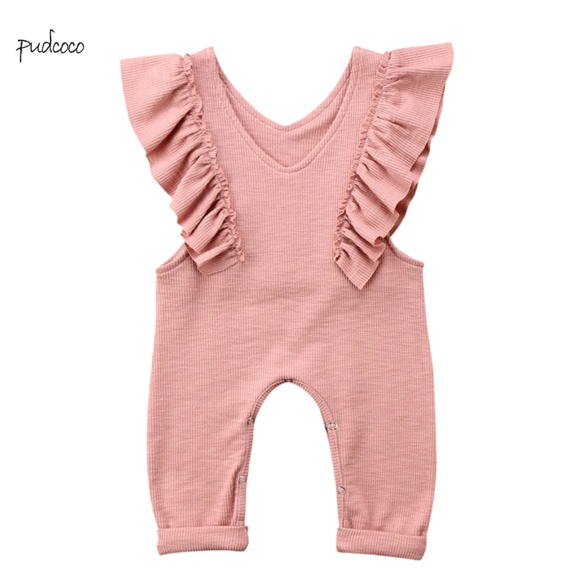Комбинезон для маленьких девочек Pudcoco трикотажный комбинезон с оборками 2019 | Мать
