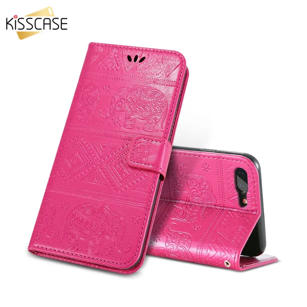 KISSCASE luxury Leather Case For iPhone 6S 6 7 8 Plus XS Max Book Flip Design Wallet Soft Cover XR X |