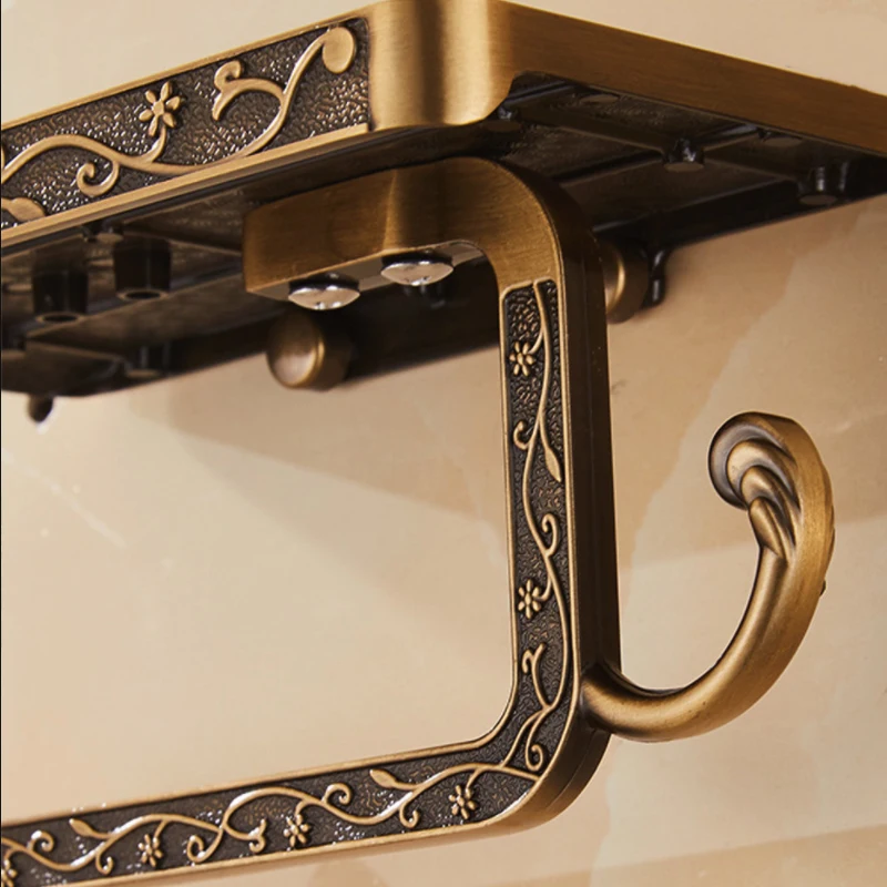 Антикварный резной цинковый сплав Ванная комната Бумага мобильный телефон