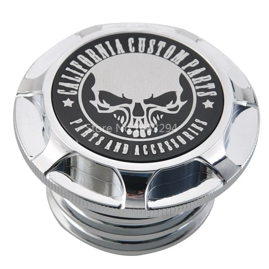 Custom Motorcycle Aluminum Alloy Black/Chrome Fuel Tank Cap Trim Lace Edge Cut Waterproof Universal Fits For Harley Models 96-14 |