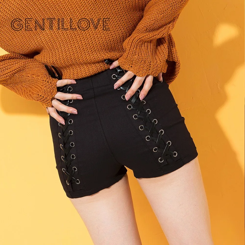 Шорты Gentillove женские рваные из денима пикантные короткие джинсовые с завышенной