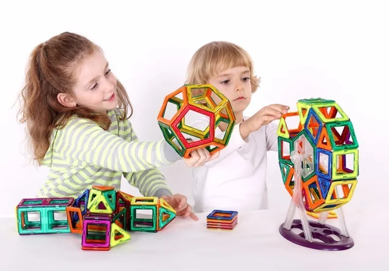 Детский взрывобезопасный игрушечный конструктор магнитные блоки klocki magnetyczne escuadra