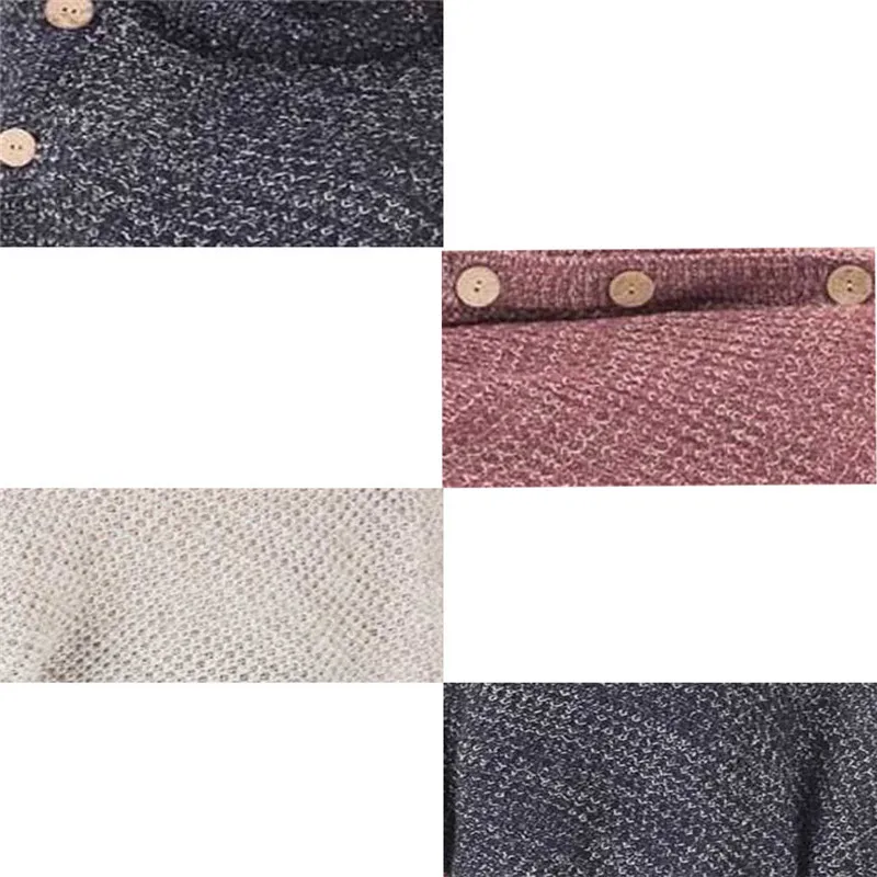 Женский Теплый вязаный пуловер с длинным рукавом свободный свитер накидка