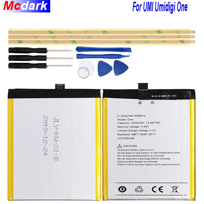 Mcdark 3550mAh батарея высокого качества для UMI Umidigi One Batterie аккумуляторная AKKU ACCU PIL