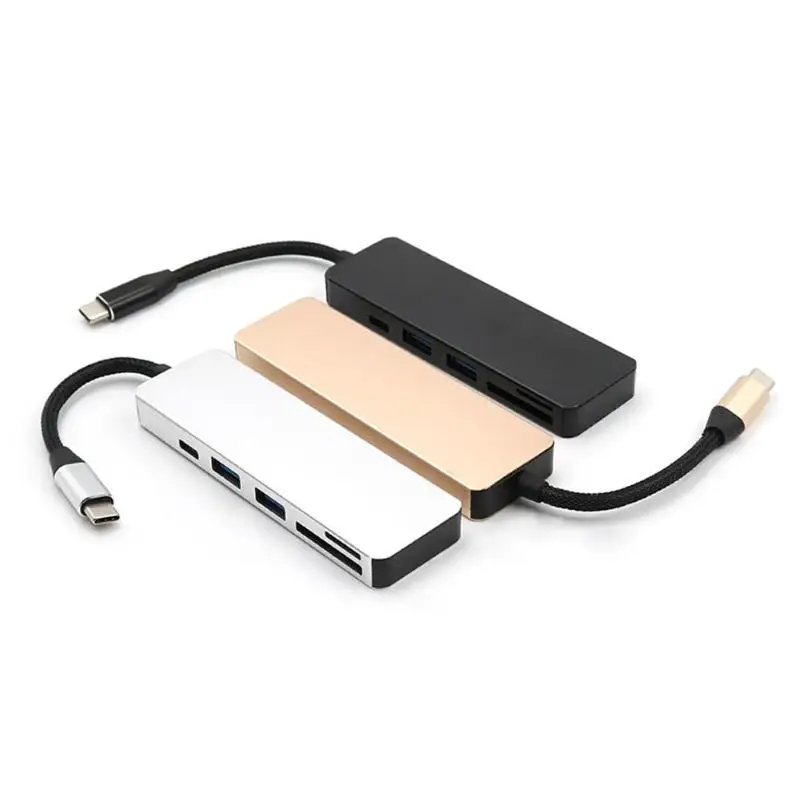 VODOOL 5 в 1 Type C концентратор USB к USB3.0 SD TF кардридер PD зарядный адаптер конвертер