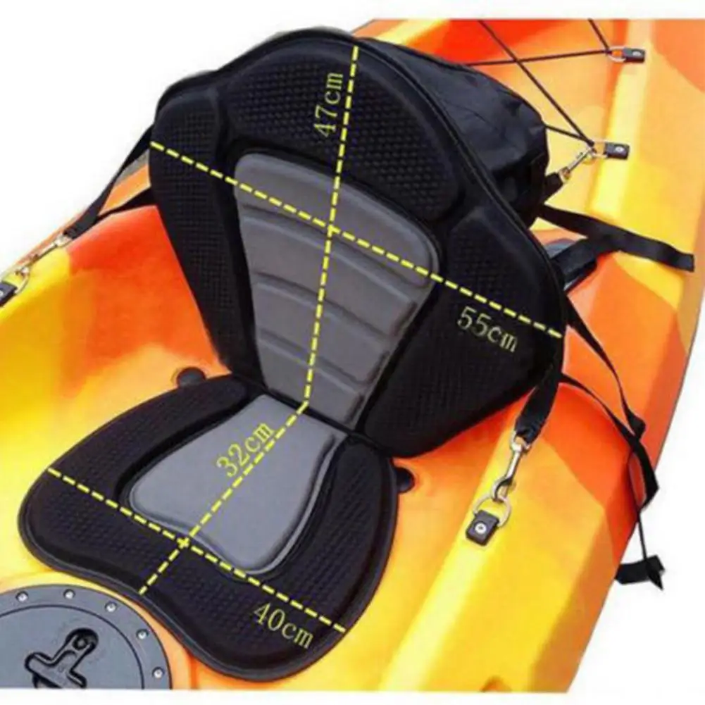 

Mounchain Adjustable Rowing Boat Padded Kayak Seat with Storage Bag Canoe Backrest Drifting Cushion Rowing Boat Accessories