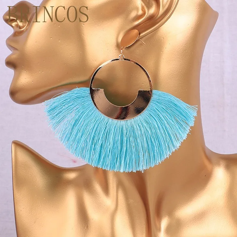2020 Handmade ladies earrings tassels pick heart bohemian yellow personalized rhinestones opal Korea India geometric fashion | Украшения и