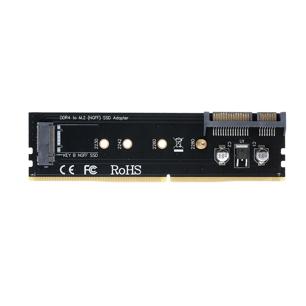 Карта адаптера жесткого диска SATA к M.2 (NGFF) B key SSD адаптер DDR4 слот памяти карта