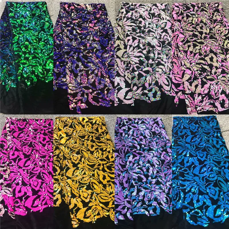 

Most popular design with mysterious pattern made by small round sequins party Dress Fabric ARV1,Free shipping Velvet Fabric