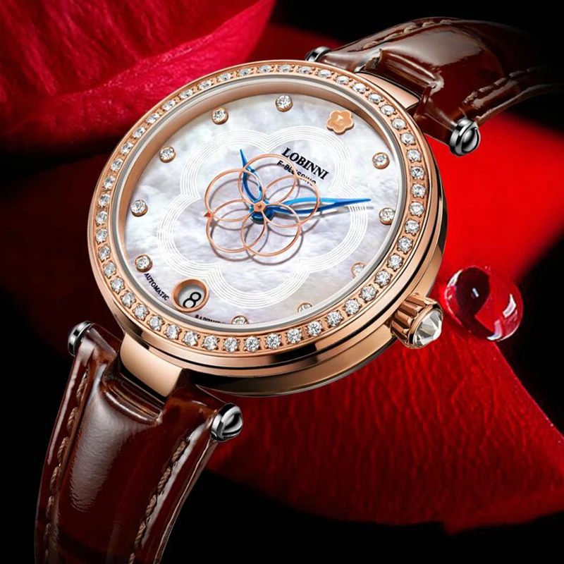 LOBINNI Top Luxury Brand Switzerland Women's Watches Japan MIYOTA Automatic Mechanical Clock Sapphire Diamond Ladies Watch L2008 enlarge