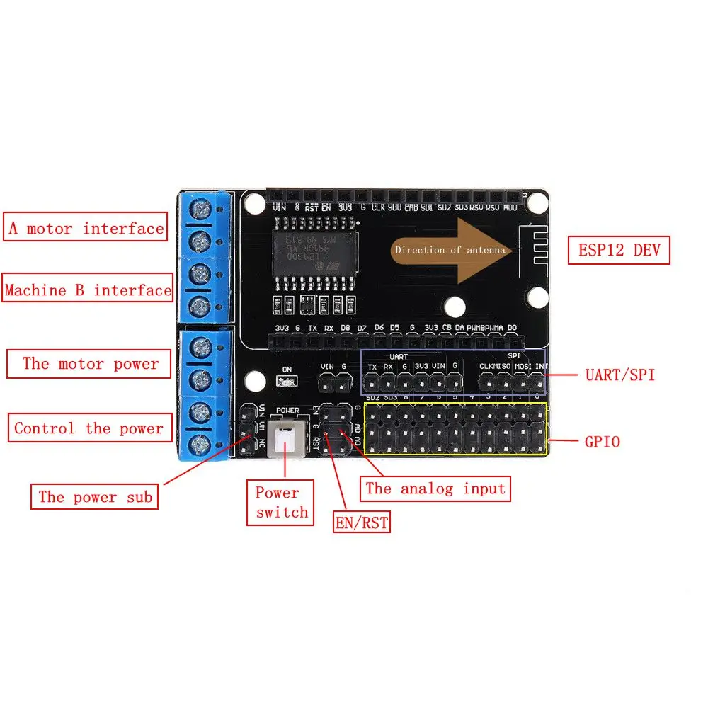 CLAITE 1 ПК Смарт ESP8266 макетная плата + драйвер wifi Плата расширения для IOT NodeMcu ESP12E Lua