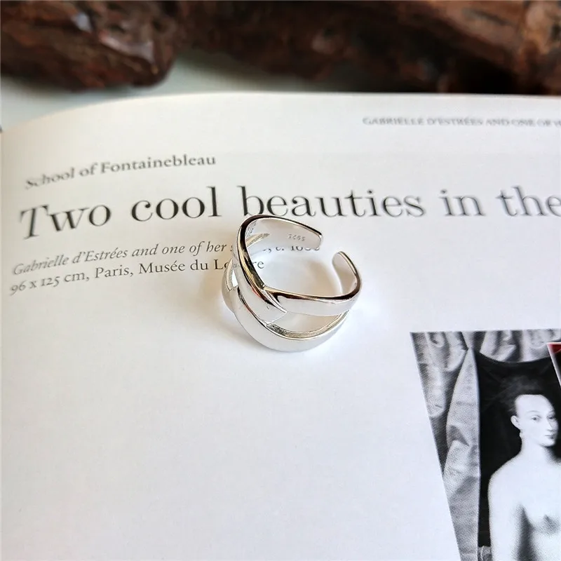 Женское кольцо с указательным пальцем CosFecit из настоящего стерлингового серебра