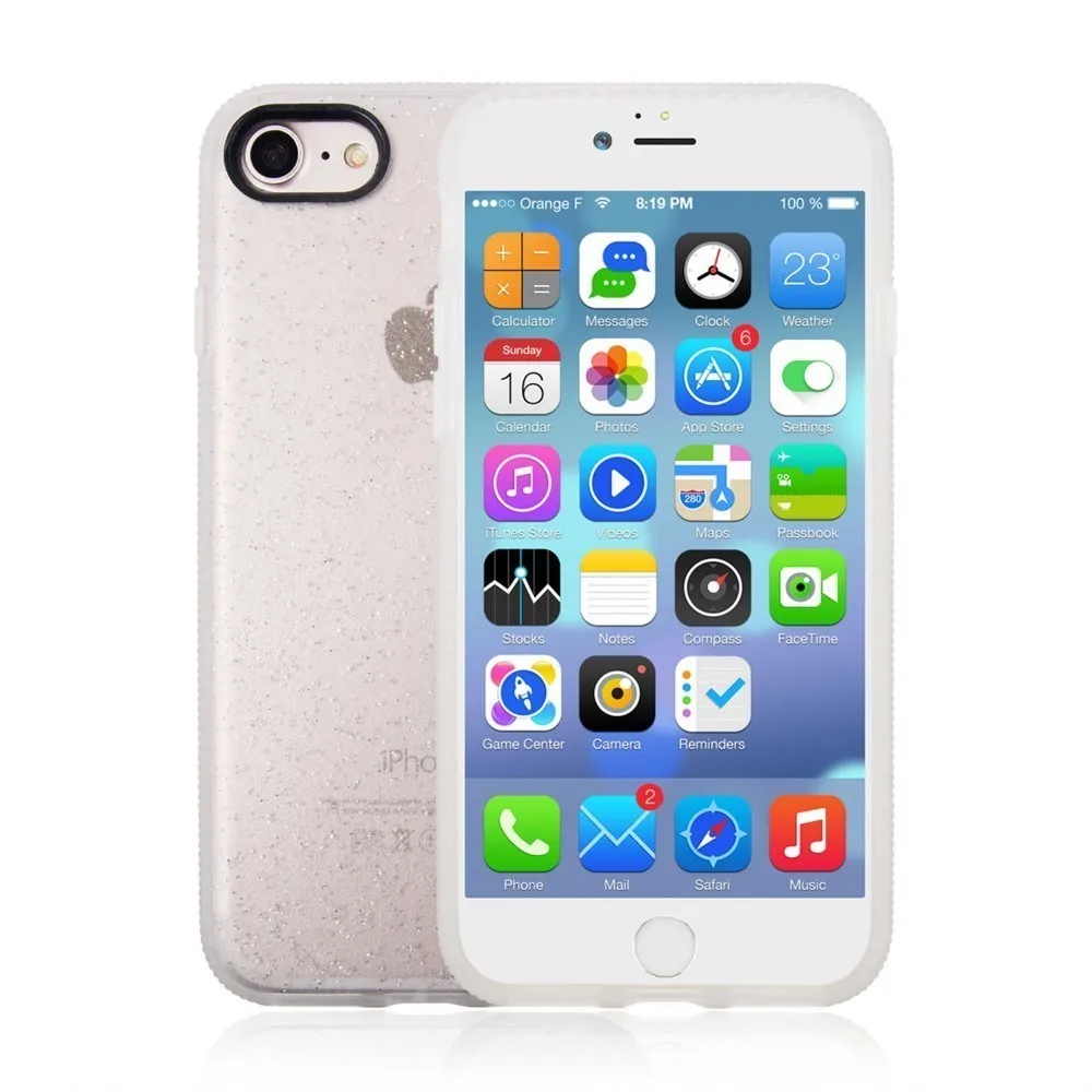 CHYI роскошный мобильный телефон чехол для Iphone 7 8 Plus прозрачные блестящие Чехлы