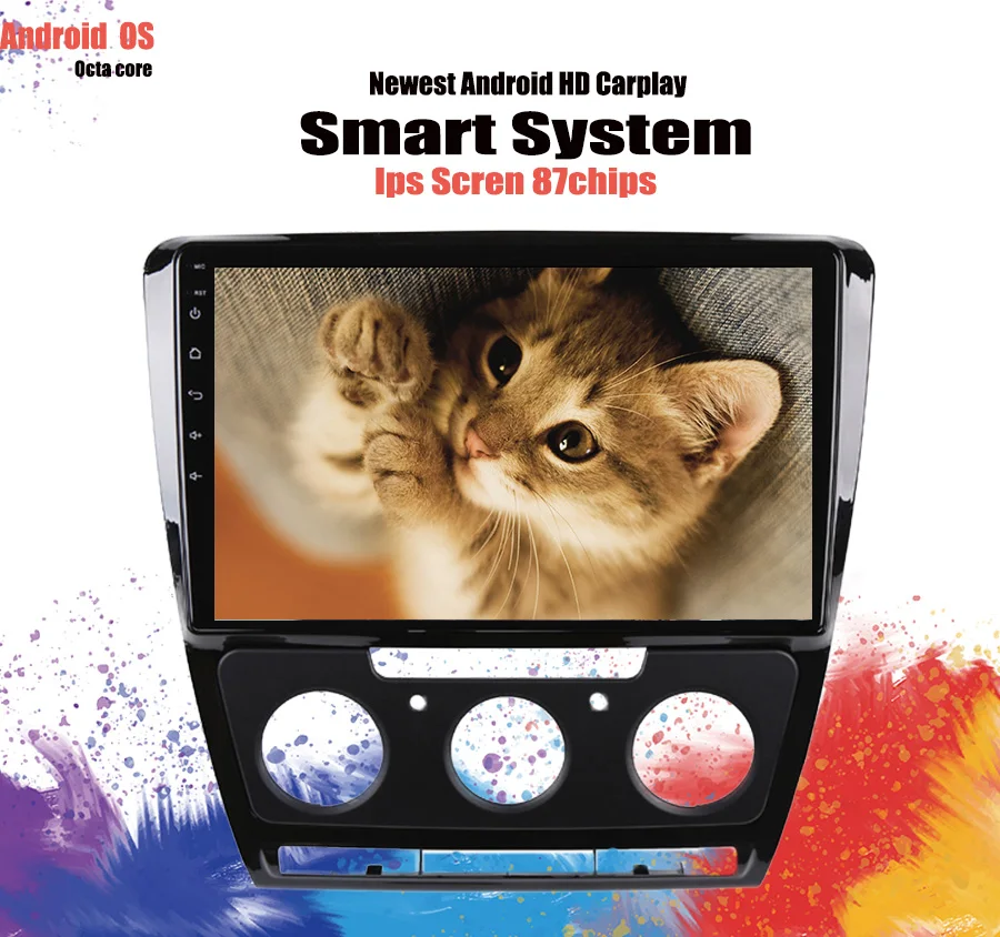 2din 10 1 "Android 0 Octa 8 Core 6 + 128G Автомобильный DVD радио плеер для 2007 2014 Volkswagen SKODA Octavia