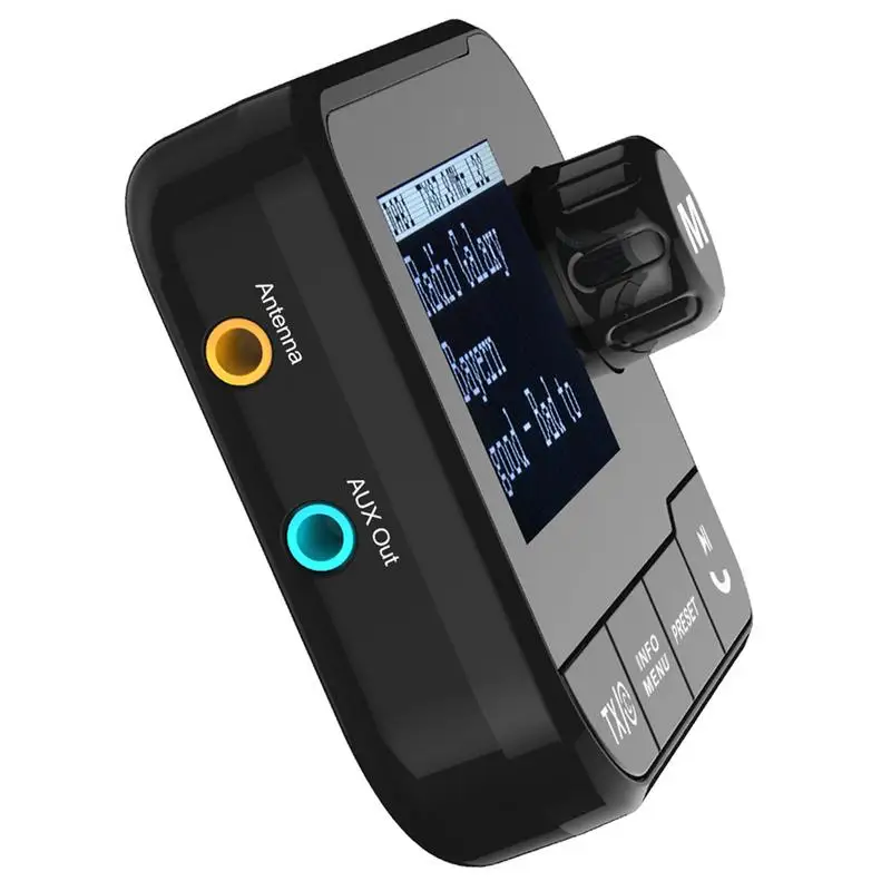 Автомобиль dab цифровой адаптер радио FM передатчик bluetooth ресивер MP3 плеера с Crystal