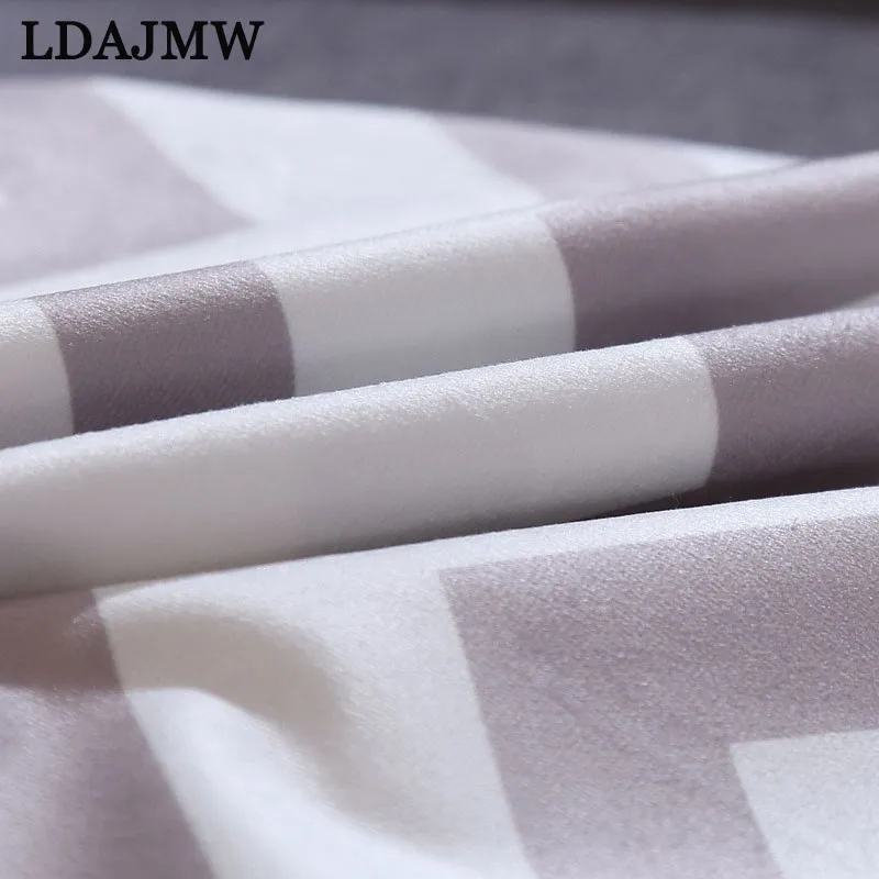 LADJMWE простая домашняя черно белая Геометрическая наволочка плюшевая тканевая