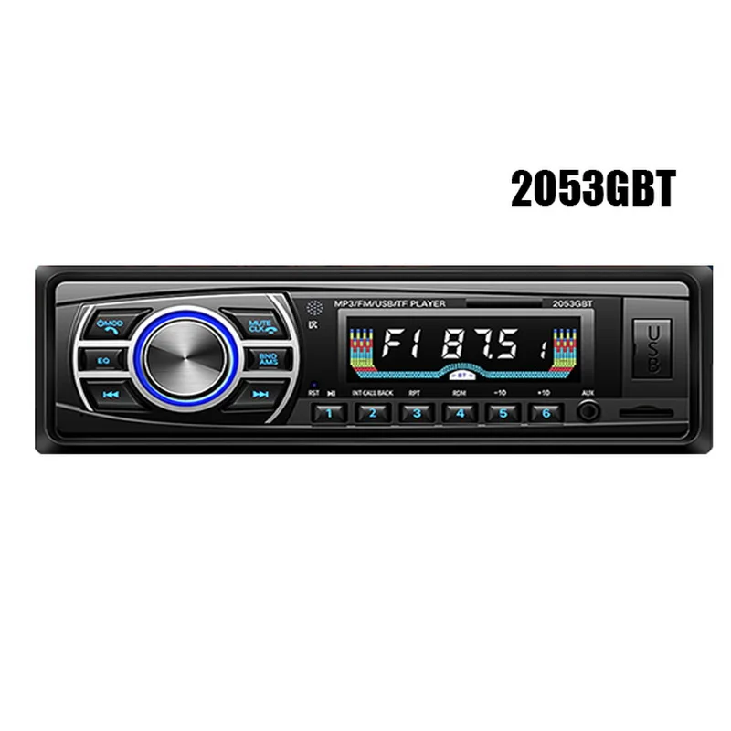 Автомагнитола 1 Din Автомобильный MP3 плеер Aux in FM Тернер Bluetooth 12 В Поддержка USB/SD/MMC