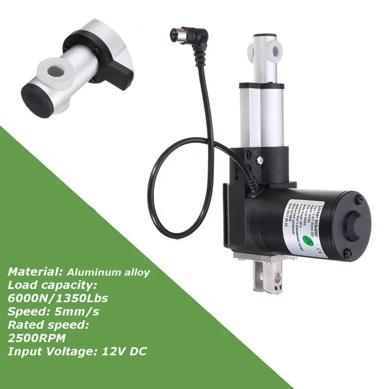DC 12V 50/100 мм 6000N ход сверхмощный линейный привод двигателя регулируемый Тор