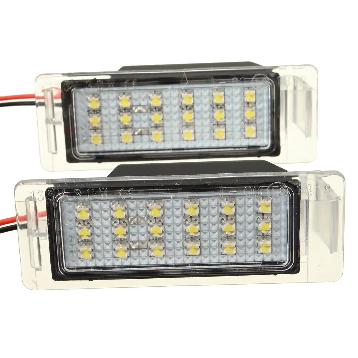 Светодиодная лампа номерного знака для автомобиля 1 пара без ошибок 18 SMD