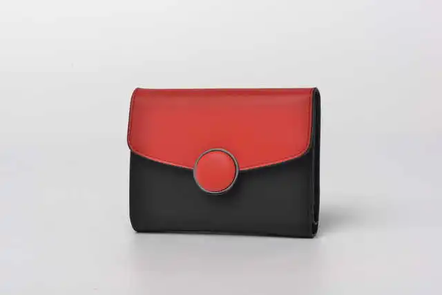 3 модный маленький простой короткий кошелек из свежей кожи женский большой с