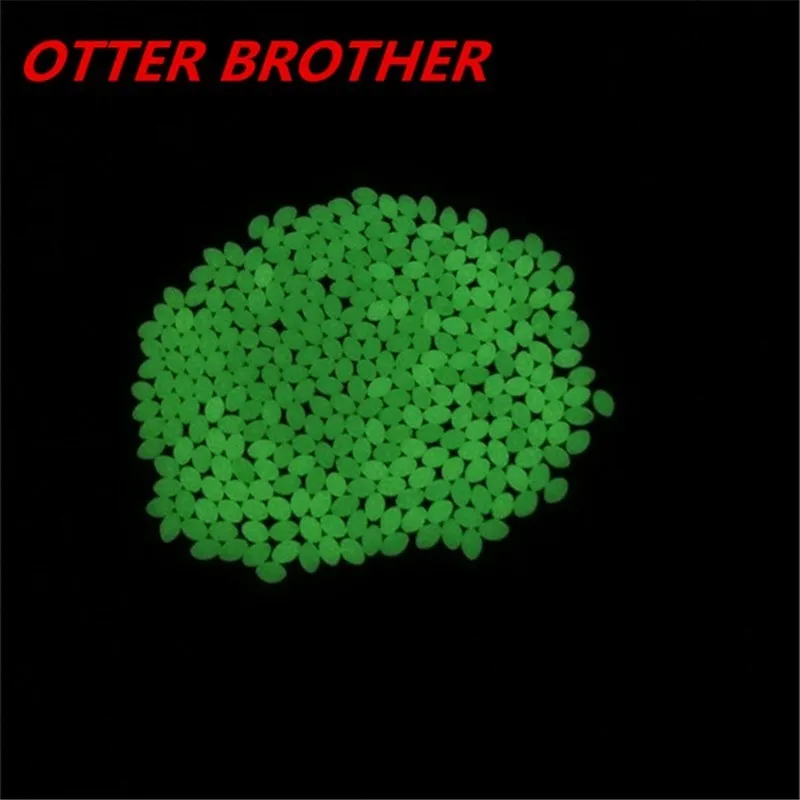 100pcs/Lot Luminous Beads Fishing Space Beans Round Float Balls Stopper Night Plastic Light Glowing Oval Tackle Lure Accessories