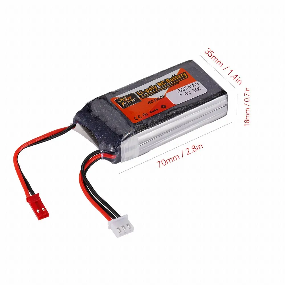 ZOP POWER Lipo батарея для 2S 7 4 V 1500mah 30C JST QAV250 H210 LS180 FPV гоночный RC Квадрокоптер