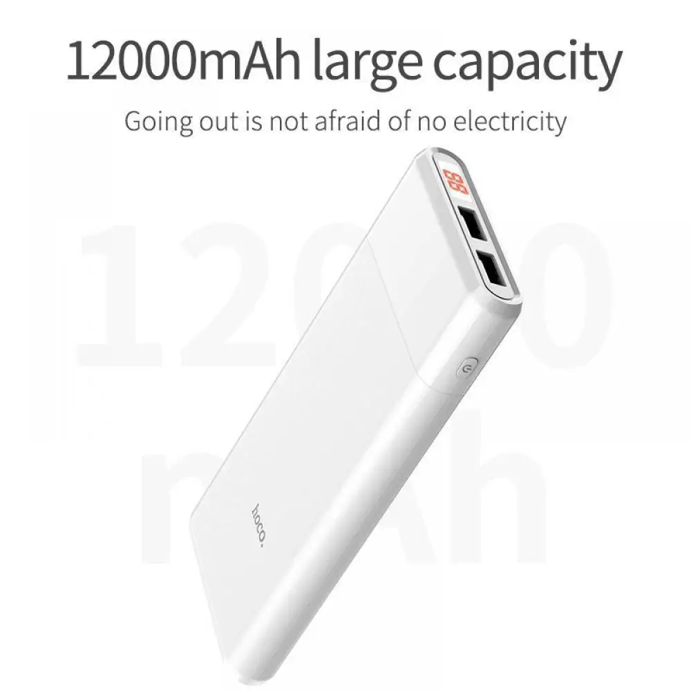HOCO Power Bank 12000 мАч портативное зарядное устройство для быстрой зарядки внешние