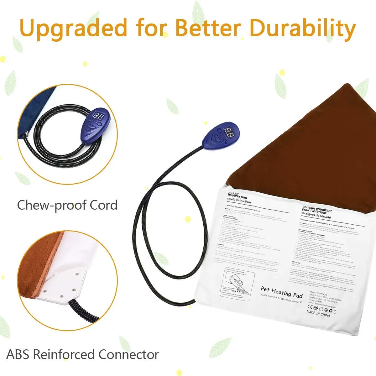 2 флисовые Чехлы Электрический коврик с подогревом для домашних животных грелка