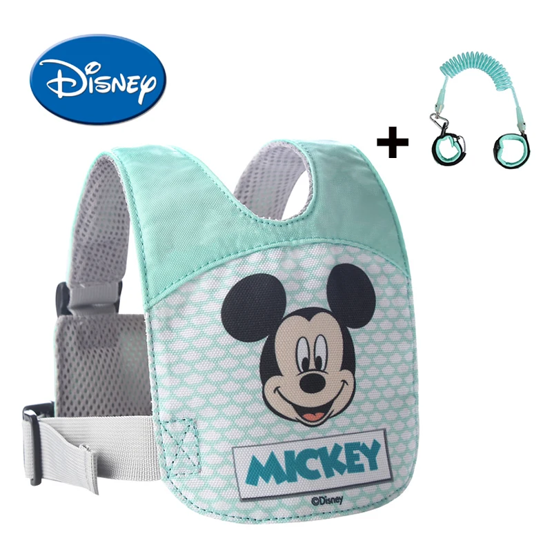Детский рюкзак Disney Anti Lost розовый с мультипликационным принтом регулируемый