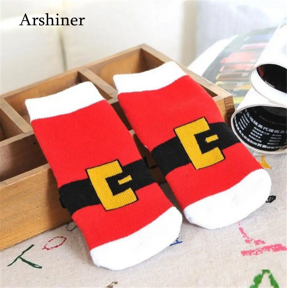 Elk Boys Christmas 1 Baby Striped Cotton Pair Winter Kids Girls Terry Bear Spring Autumn Children Snowflake Claus Santa Socks |
