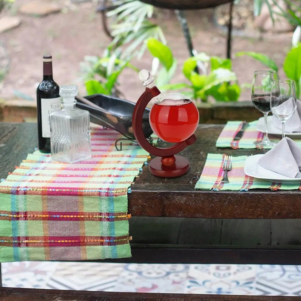 Графин для вина красная аэрация Крест из боросиликатного стекла глобус графин