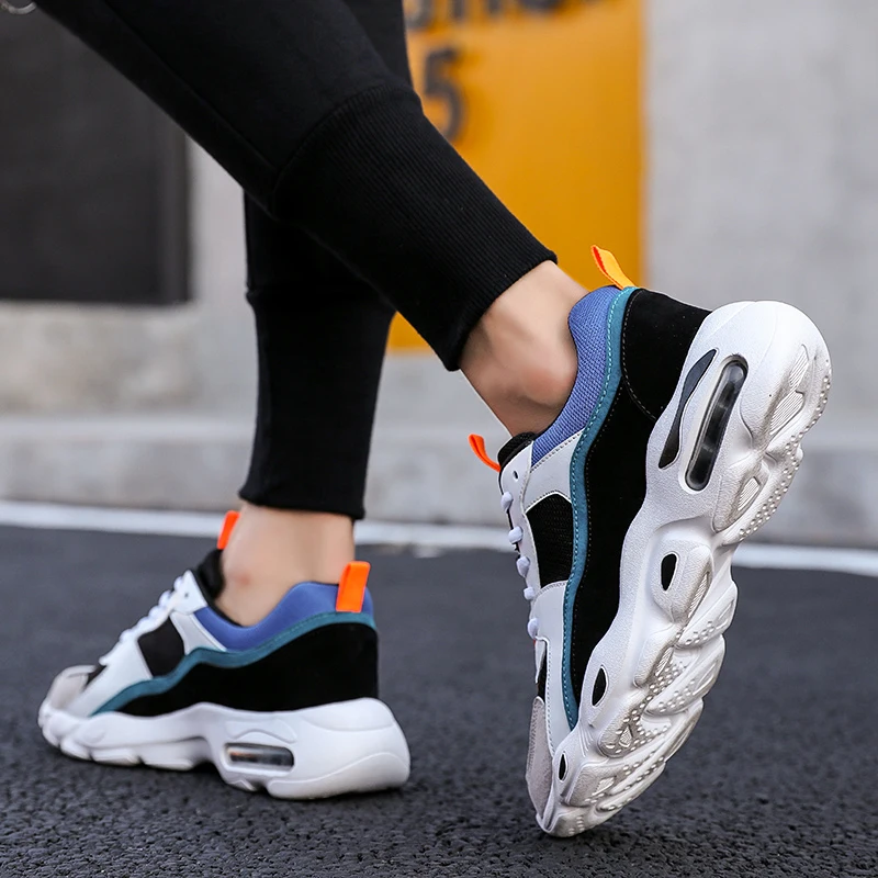 Мужские кроссовки на толстой подошве для папы обувь высокой платформе мужские