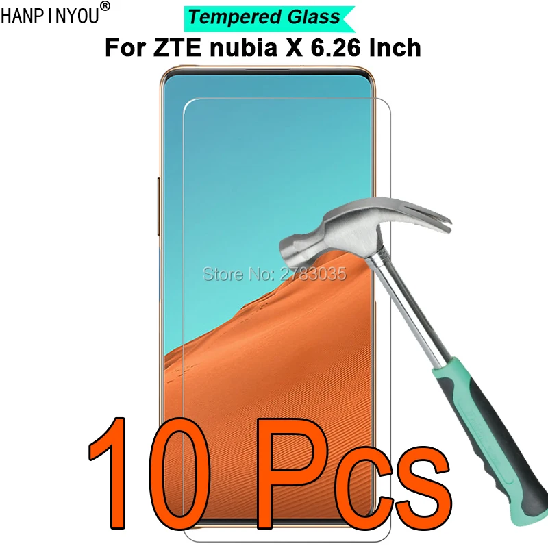 

10 шт./лот для ZTE Nubia X NX616J 6,26 дюйма твердость 9H 2.5D ультратонкая закаленная стеклянная пленка защита для экрана