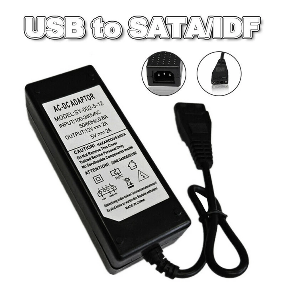 Новинка адаптер питания 12 В/5 В 2 а USB к IDE/SATA жесткий диск/HDD/CD-ROM переменного тока