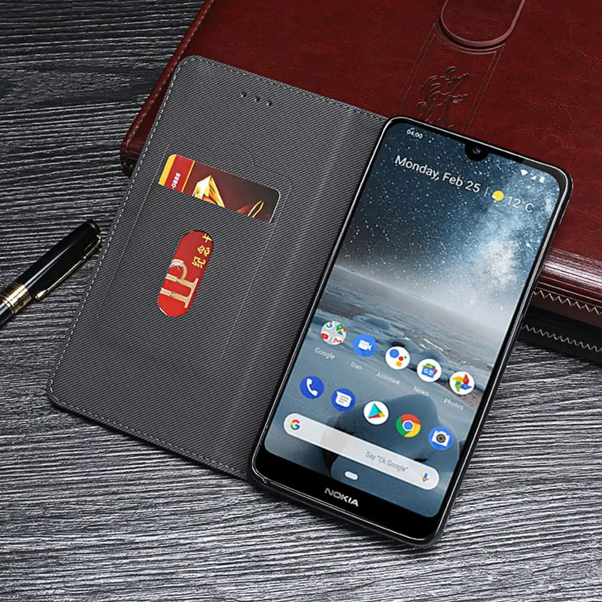 Для Nokia 4 2 3 1 плюс Винтаж Стиль из искусственной кожи кошелек футляр для телефона с