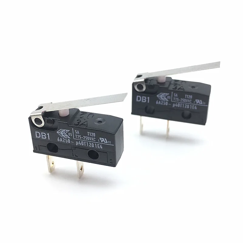 Вишневый микро переключатель DB1 5 шт. концевой 6A250V с прямой ручкой постоянной
