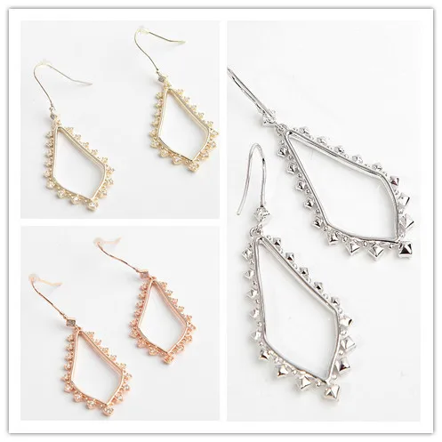

free shipping contracted lozenge set auger ear hook Three color