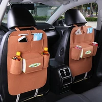 1pc universal car back seat storage bag trunk elastic felt storage bag organizer 6 pockets organizer hanging car accessories