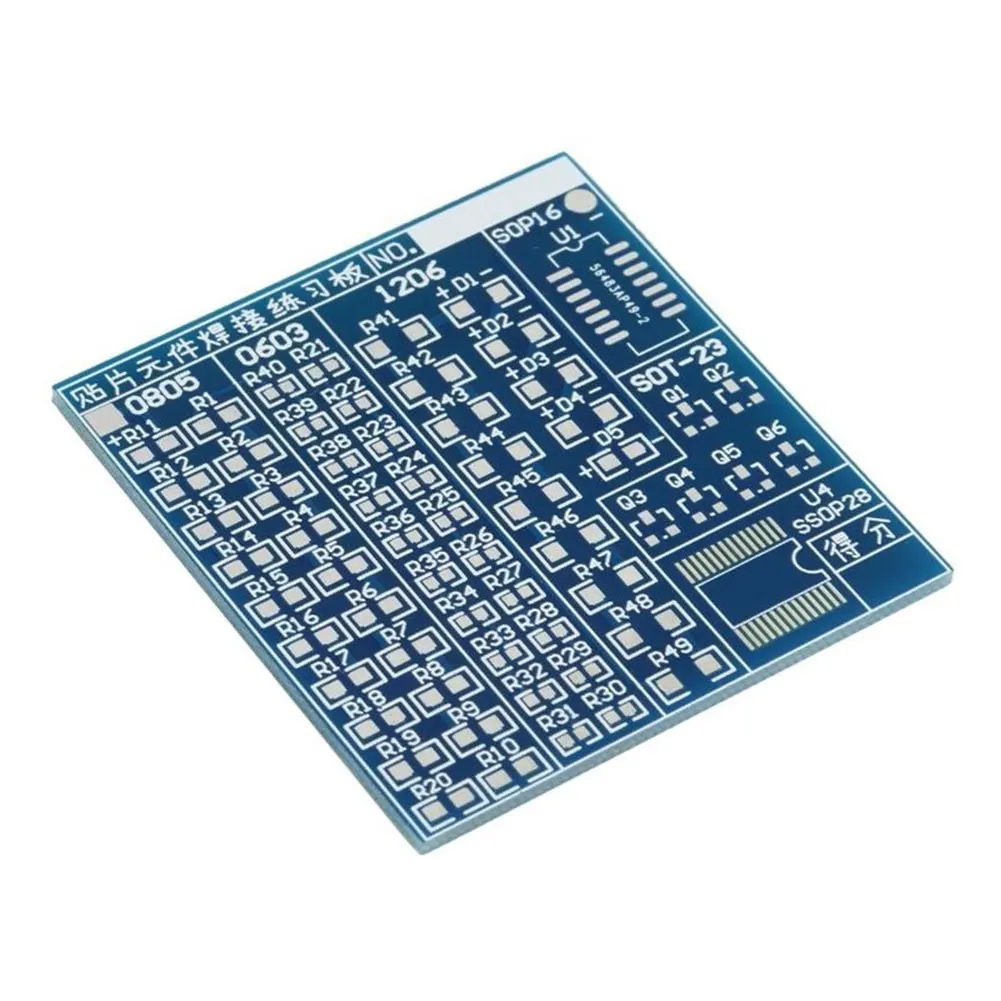 SMT SMD компонент сварки практика синяя печатная плата пайки DIY Набор|Детали