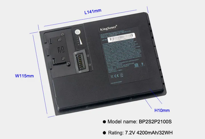 Аккумулятор Kingsener BP2S2P2100S для ноутбука планшетного ПК Getac T800 441122100002 7 4 В 4200 мАч 32 Втч