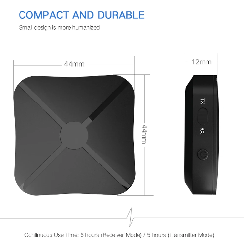 Bluetooth Audio Transmitter Receiver Music Adapter 3.5mm AUX for TV Headphones receiver | Электроника