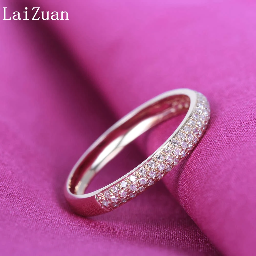 LaiZuan твердое 10k желтое золото сертифицировано круглой 0.2ct подлинные натуральные