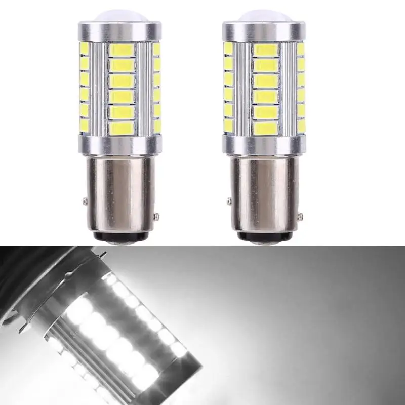 2 шт. Автомобильный светодиодный тормозной светильник лампа S25 BAY15D 1157 33SMD 5630/5730 DRL