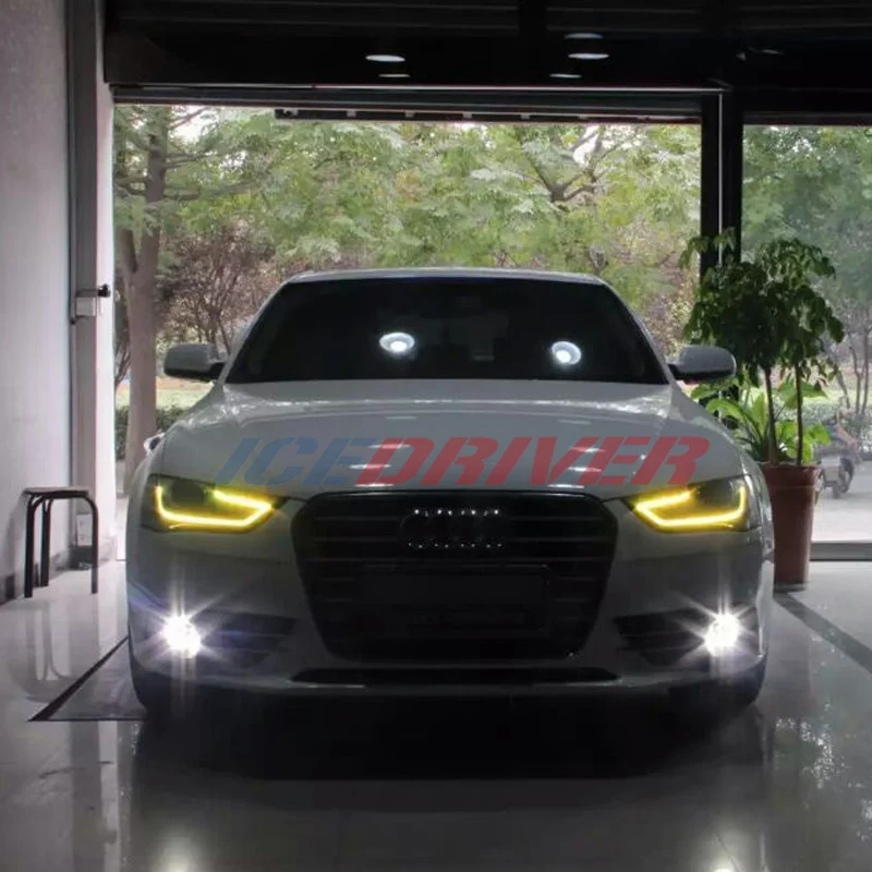 Icedriver для AUDI A4 S4 DRL RGB многоцветный светодиодный панели 2013- дневные ходовые огни красный синий Демон освещение для глаз лампы