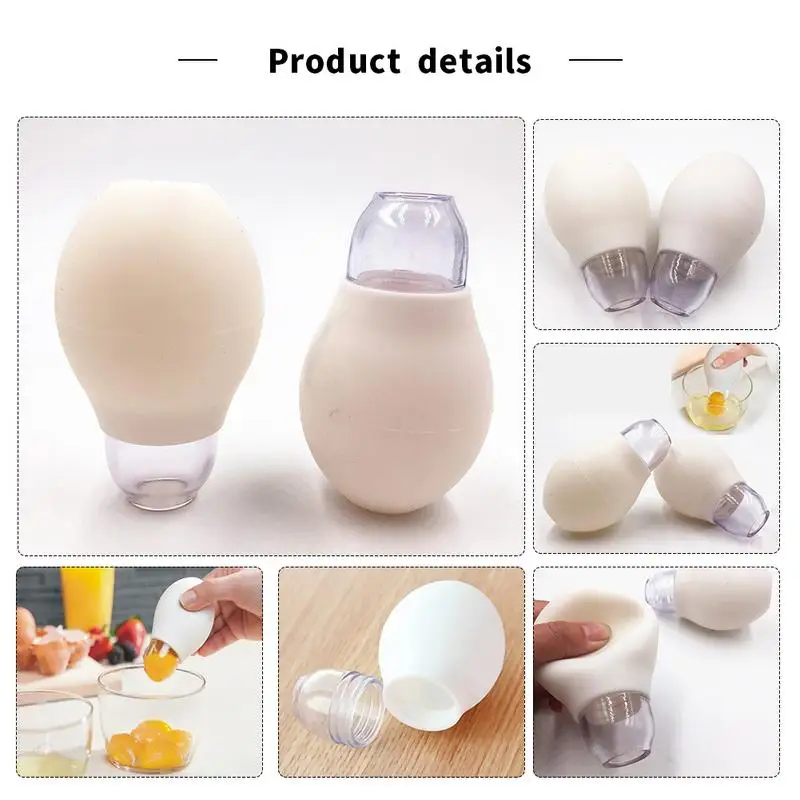 Eco Friendly Egg White Separator Yolk Out Silicone Kitchen Divider Liquid Filtered Protein Processing Tool | Дом и сад