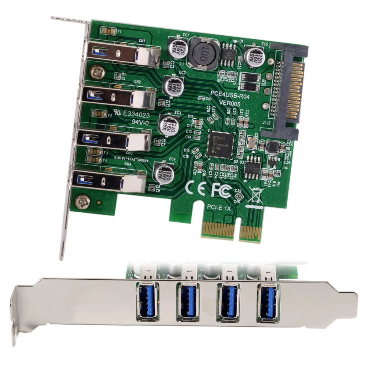 USB 3 0 концентратор PCI Express к низкопрофильному 4 портам PCI-E адаптер расширения карты